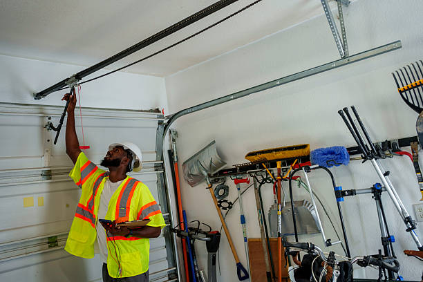Professional Garage Door Roller Replacement technician working in Woodbury County County, IA